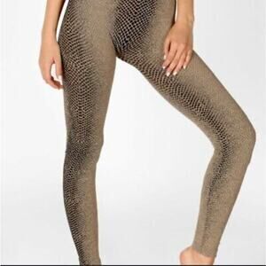 Nikibiki Beige, Black Snakeskin Leggings One Size